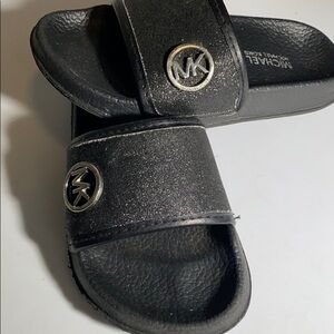 Michel Kors Teagan Black Sandals Sz 11 Kids